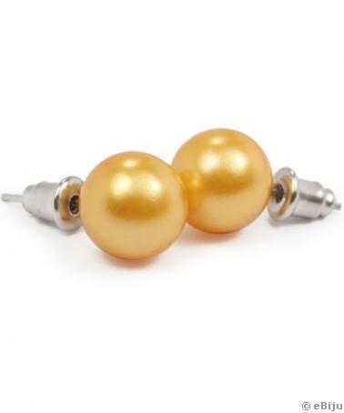 Cercei aurii din perle