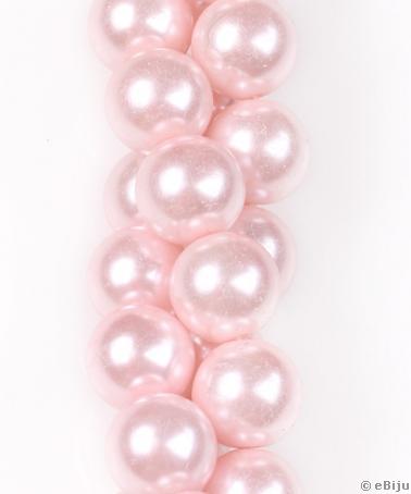 Perlă de sticlă, roz deschis, 1.4 cm