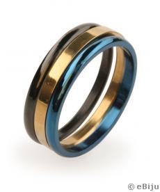 3 darabból álló unisex gyűrű (méret: 16 mm)