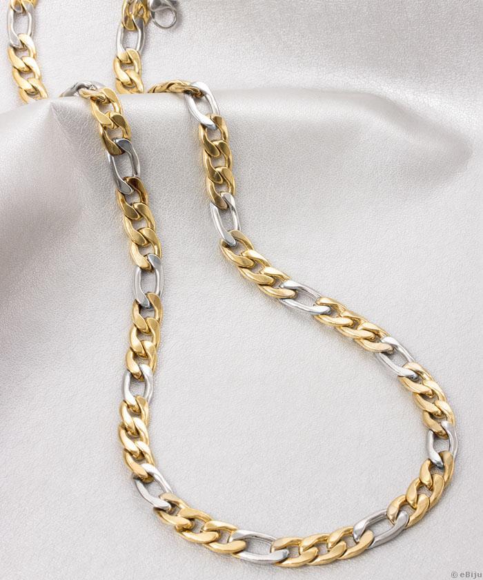 Arany-ezüst színű nyakék, rozsdamentes acélból
