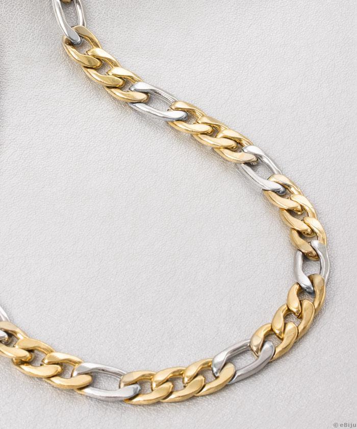 Arany-ezüst színű nyakék, rozsdamentes acélból