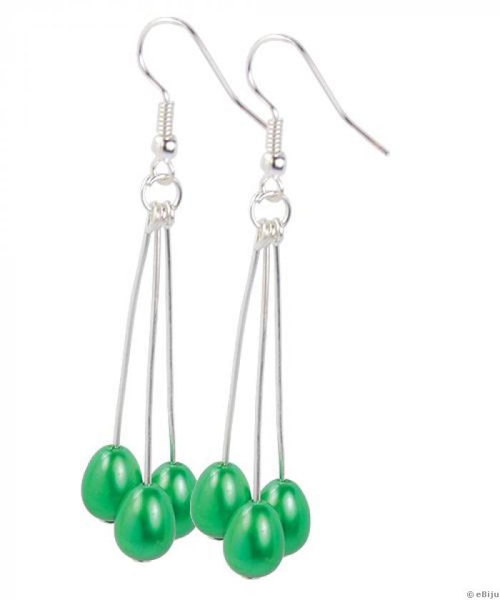 Cercei din perle verzi