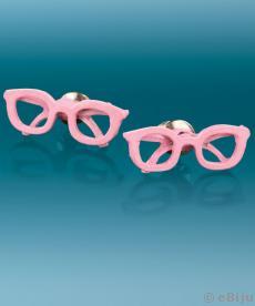 Cercei ochelari roz