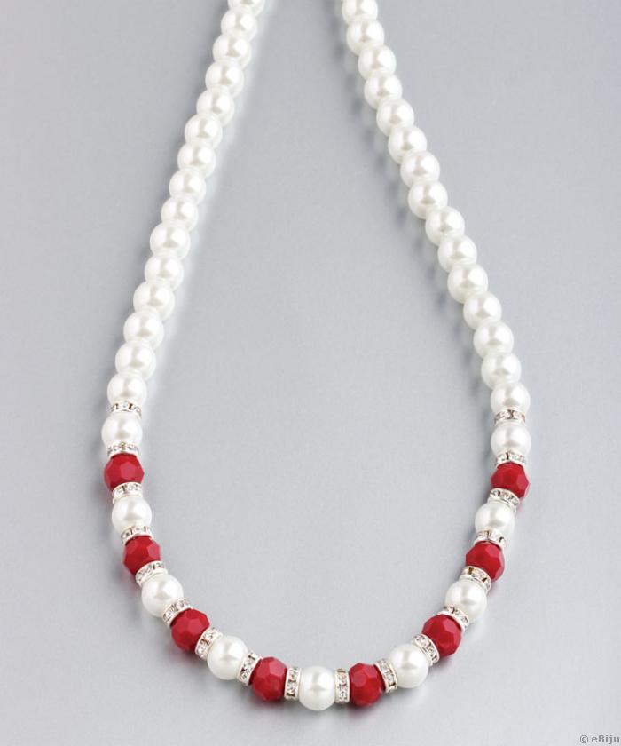 Colier “Holiday Pearls & Crystals”