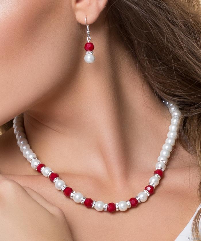 Colier “Holiday Pearls & Crystals”