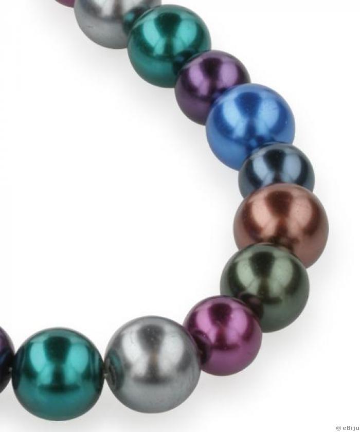 Colier multicolor din perle sticla