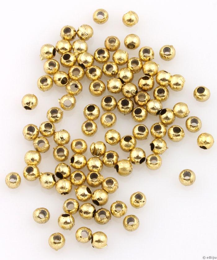Mărgea acrilică, sferică, auriu metalizat, 0.3 cm