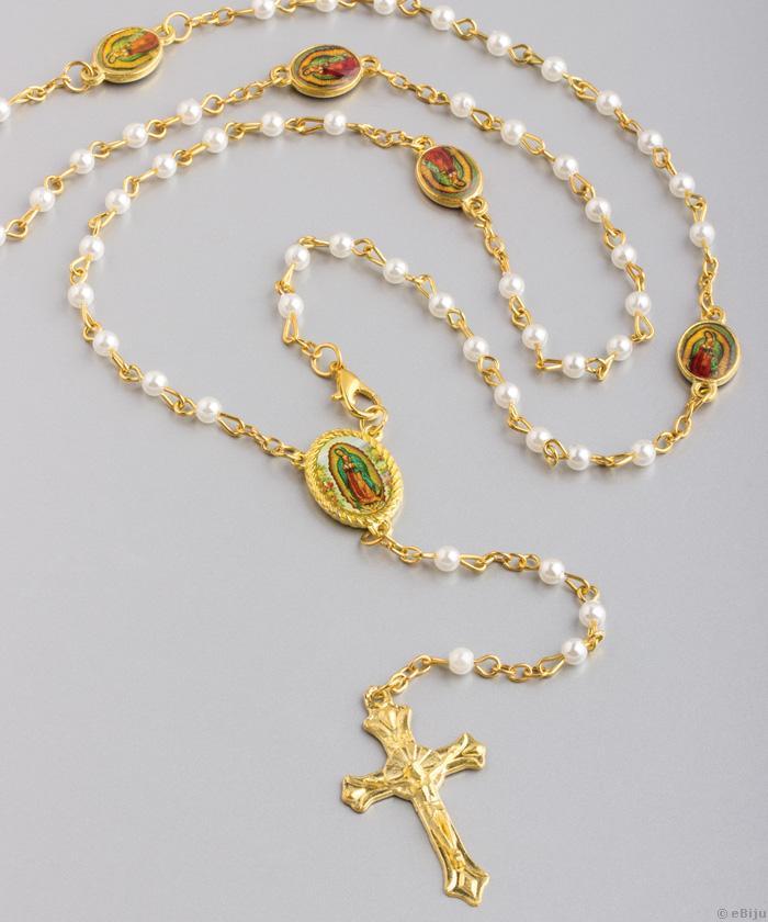 Rozar cu iconiţe Sf. Maria, cu perle de sticlă